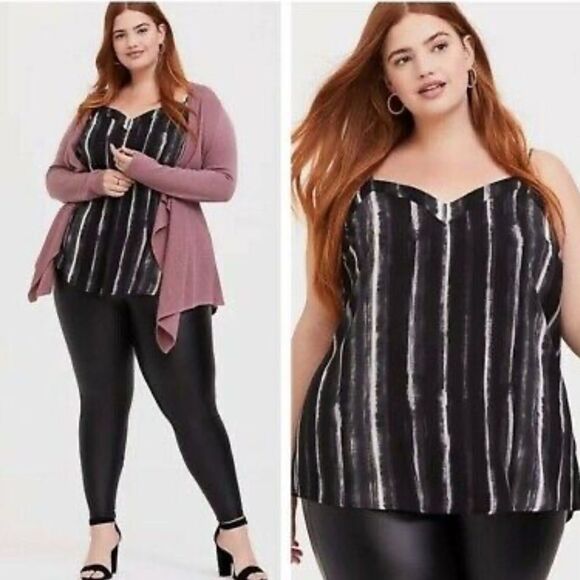 torrid Tops - Torrid Georgette Tunic Cami Chiffon Blouse 2X